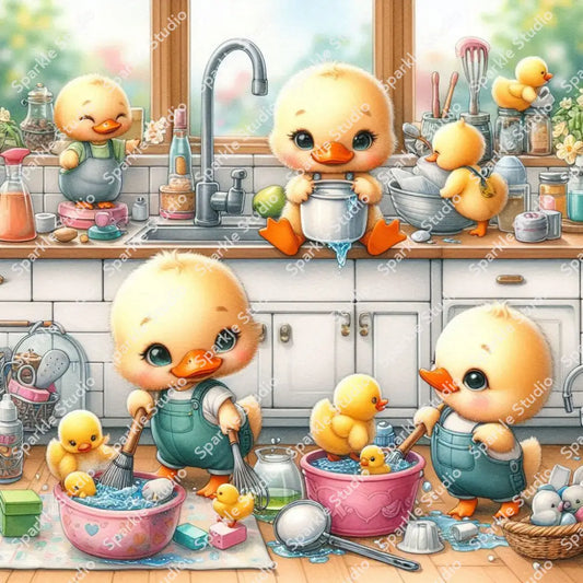 Duckling Dish Duty