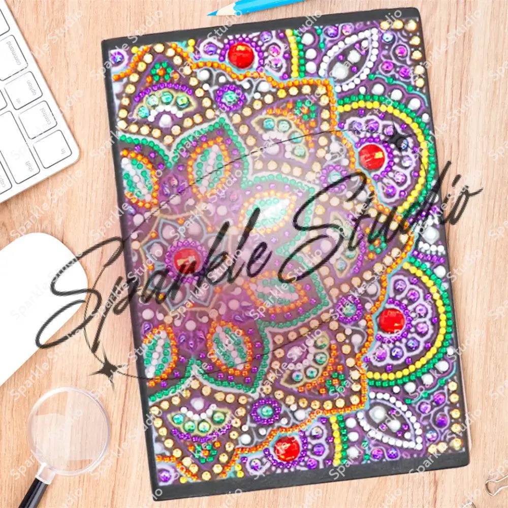 Gemstone Journals Flower Purple Mandala