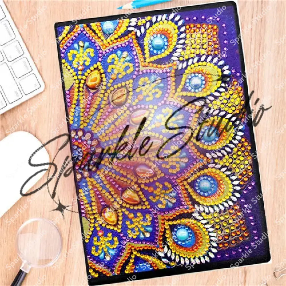 Gemstone Journals Purple Yellow Mandala