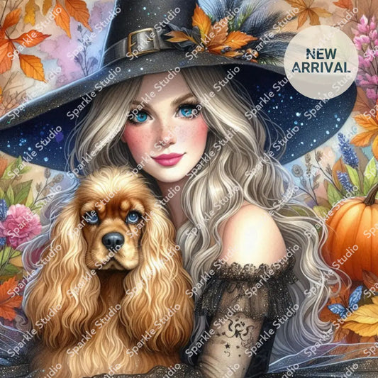 Witches & Puppies: Cocker Spaniel